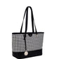 Pessa Shopper Houndstooth Bag