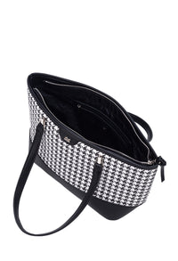 Pessa Shopper Houndstooth Bag