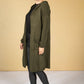 Long Line Knitted Star Cardigan in Khaki