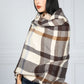 Cream and Grey Check Scarf