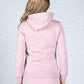 Vintage Logo Embroidered Zip Hoodie in Soft Pink Marl