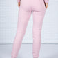 Vintage Logo Embroidered Joggers in Soft Pink Marl