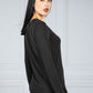 Long Sleeve V-Neck Tee in Black