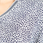 Navy Spotted Print Blouse