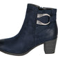 Navy shimmer Ankle Boot