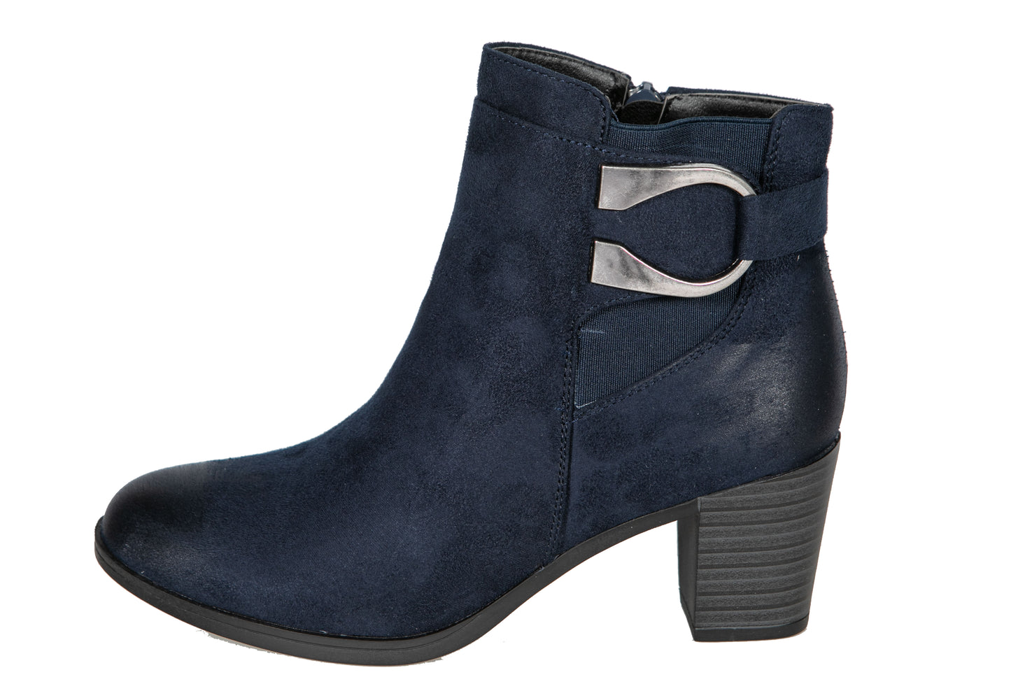 Navy shimmer Ankle Boot