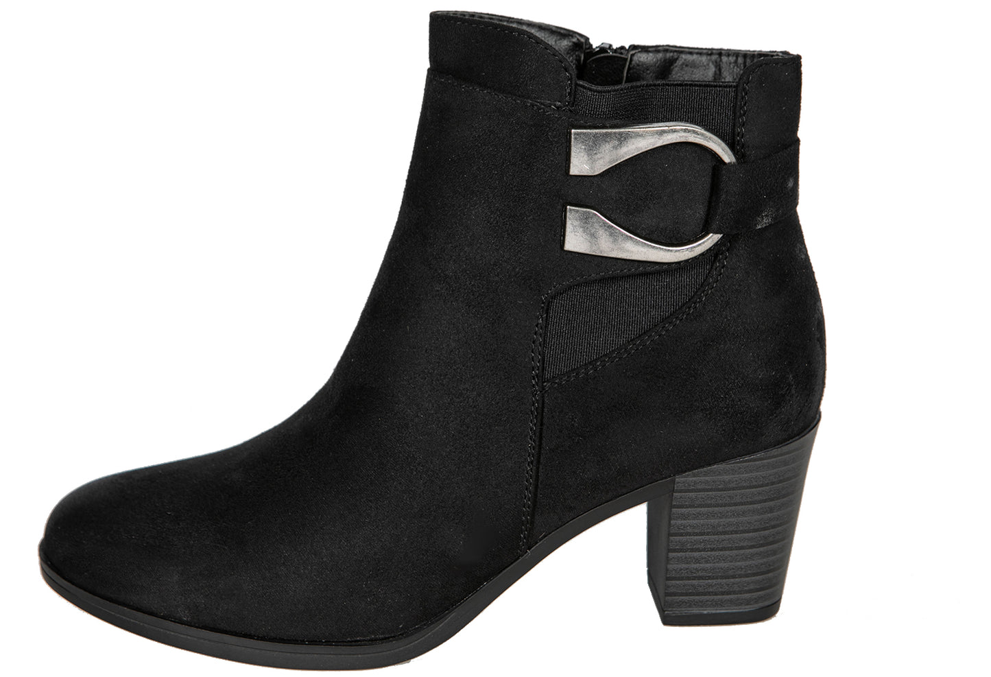 Black shimmer Ankle Boot