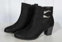 Black shimmer Ankle Boot