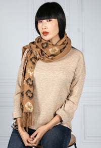 Golden Camel Printed Scarf