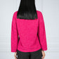 roll neck knit jumper in Magenta