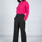 roll neck knit jumper in Magenta