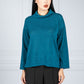 Roll Neck Knit Jumper in Deep Teal