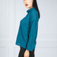 Roll Neck Knit Jumper in Deep Teal