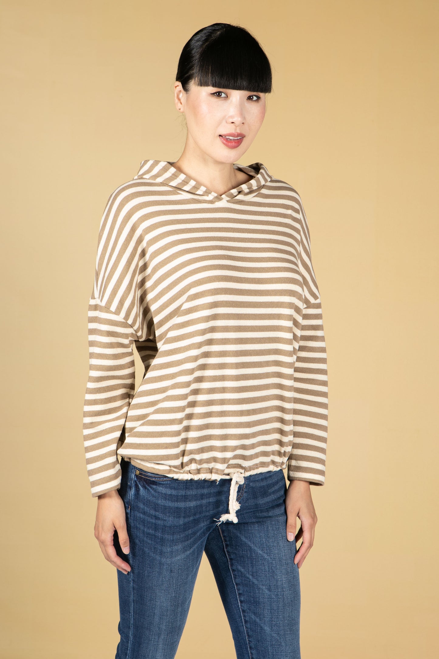 Toffee Striped Hoodie