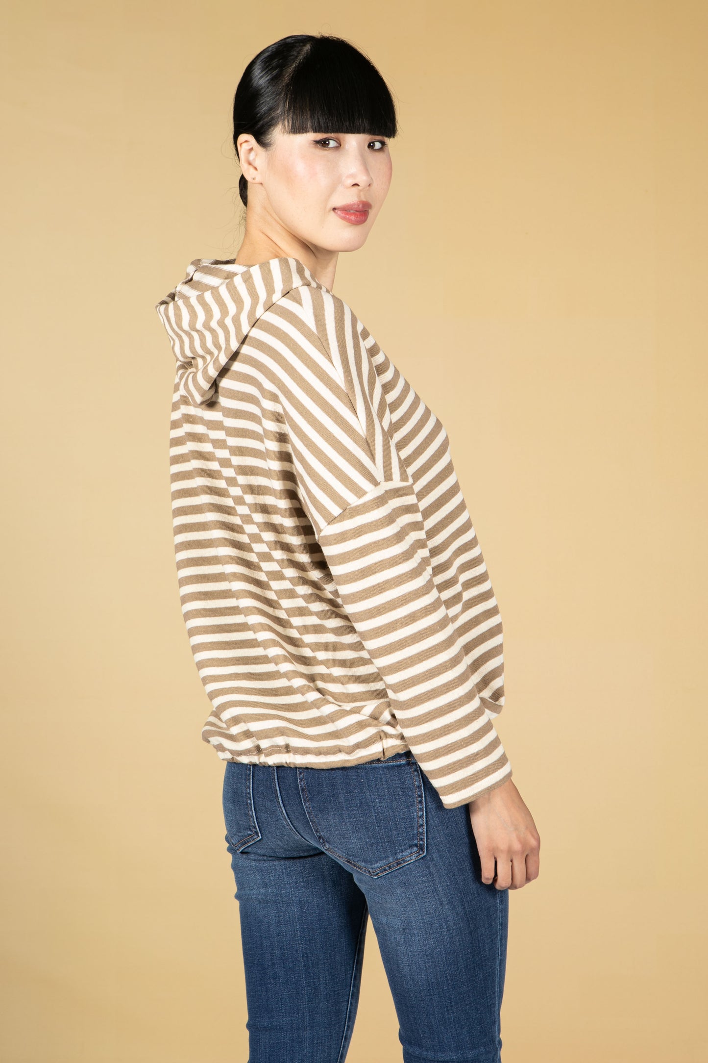 Toffee Striped Hoodie