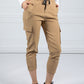 Cargo Style Joggers in Camel