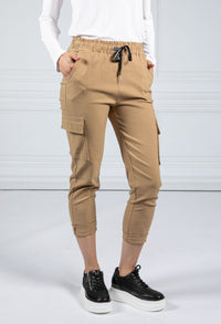 Cargo Style Joggers in Camel