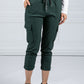 Cargo Style Joggers in Bottle Green