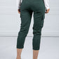 Cargo Style Joggers in Bottle Green