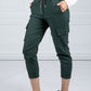 Cargo Style Joggers in Bottle Green