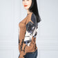 Printed Top With Gemstones