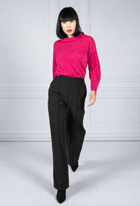 Black Structured Trousers