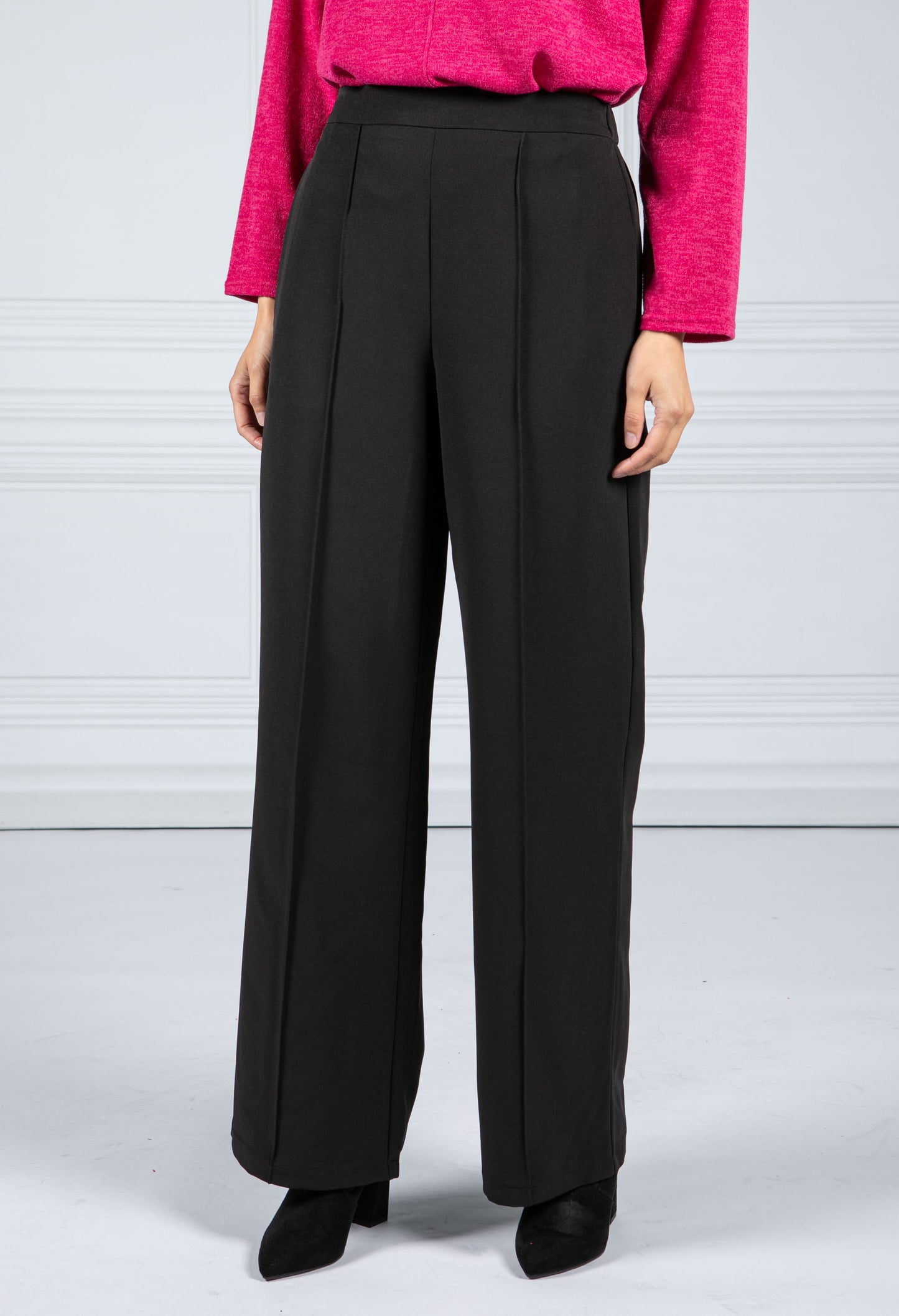 Black Structured Trousers