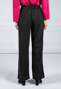 Black Structured Trousers