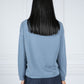 Sweatshirt with Patch Pockets in Cornflower Blue