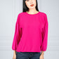 Magenta Crepe Front Top