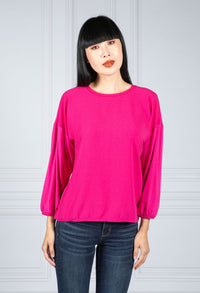 Magenta Crepe Front Top