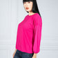 Magenta Crepe Front Top