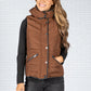 Coffee Hooded Gilet