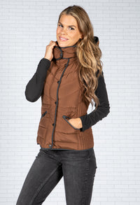 Coffee Hooded Gilet