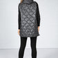 Darkened Grey Quilted Gilet with Logo Pockets