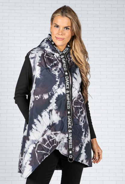 Tie Dye Gilet in Navy Mix