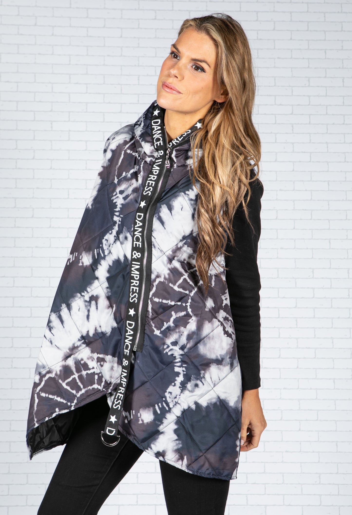 Tie Dye Gilet in Navy Mix