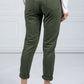 Silky Feel Side Stripe Joggers in Khaki