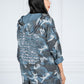 Camo Jacket with Sequin Back in Army Blue