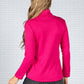 Cashmere Touch Roll Neck Knit in Magenta