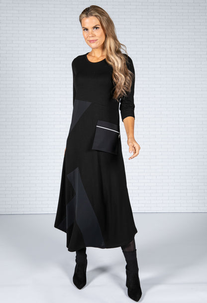 Scuba Pocket Midi Dress