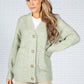 Daphni Chunky knitted cardigan in Misty Mint