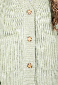 Daphni Chunky knitted cardigan in Misty Mint