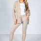 Daphni Chunky knitted cardigan in Macadamia