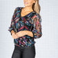 Abstract Design Lace Top