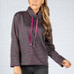 Check Print Knit Jumper in Grey and Magenta