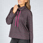 Check Print Knit Jumper in Grey and Magenta