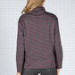 Check Print Knit Jumper in Grey and Magenta