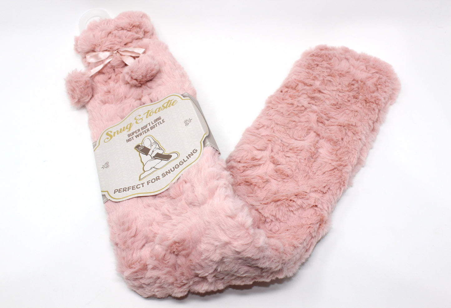 Super Soft Long Hot Water Bottle in Pink