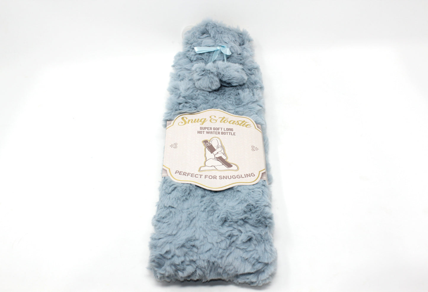 Super Soft Long Hot Water Bottle in Blue